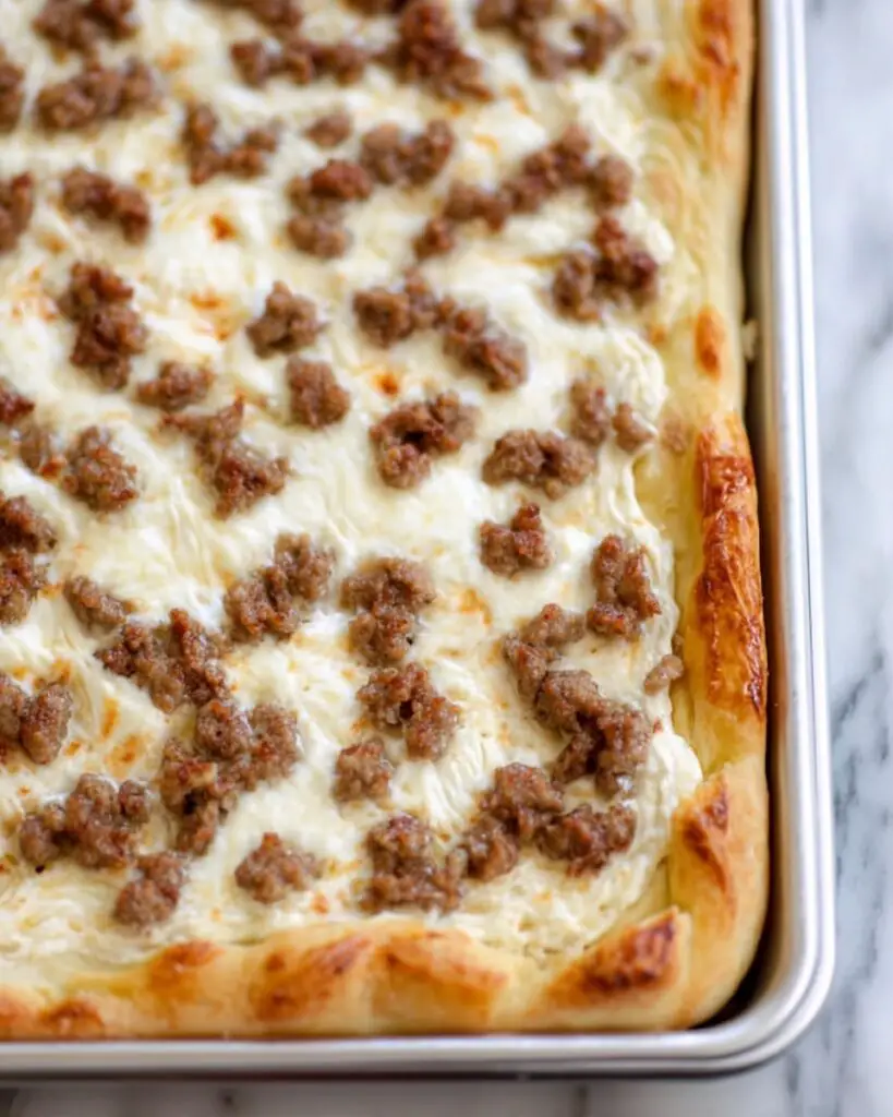 Easy Breakfast Pizza with Sausage, Gravy, and Cheese Recipe