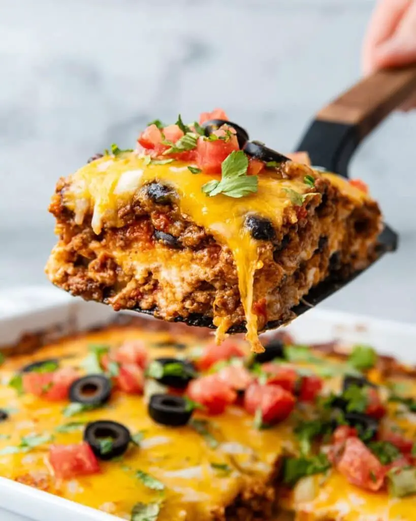 Creamy Mexican Casserole with Beef, Beans, and Cheesy Goodness Recipe