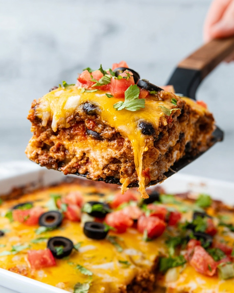 Creamy Mexican Casserole with Beef, Beans, and Cheesy Goodness Recipe
