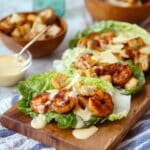 Shrimp Caesar Salad Lettuce Wraps Recipe