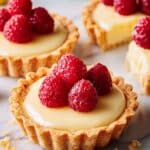 Mini Lemon Tarts with Raspberry Glaze and Vegan Lemon Curd Recipe