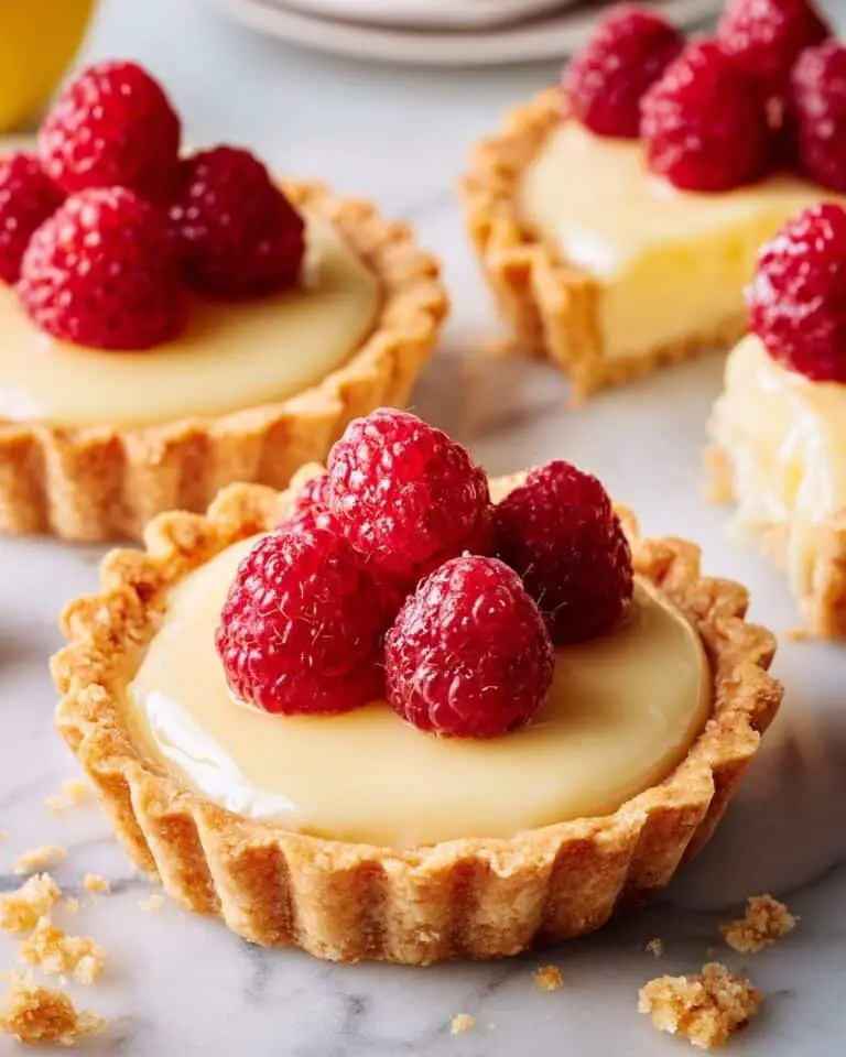 Mini Lemon Tarts with Raspberry Glaze and Vegan Lemon Curd Recipe