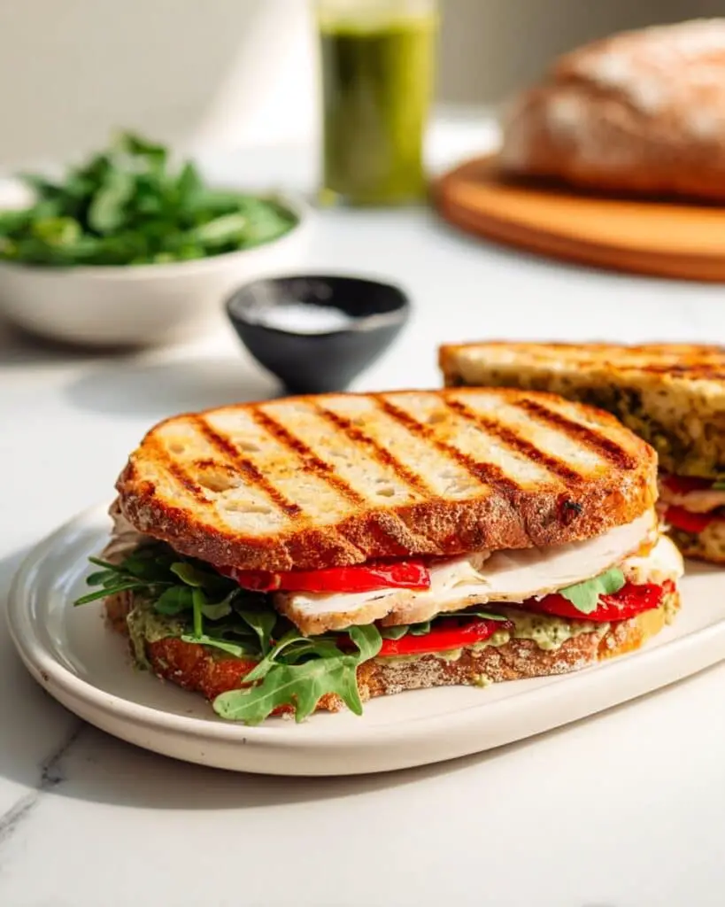 Loaded Chicken Pesto Panini Recipe