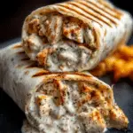 Cheesy Garlic Chicken Wraps Recipe
