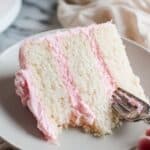 White Almond Cake with Whipped Buttercream Frosting Recipe