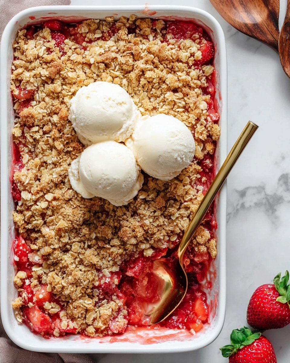 Strawberry Rhubarb Crisp Recipe