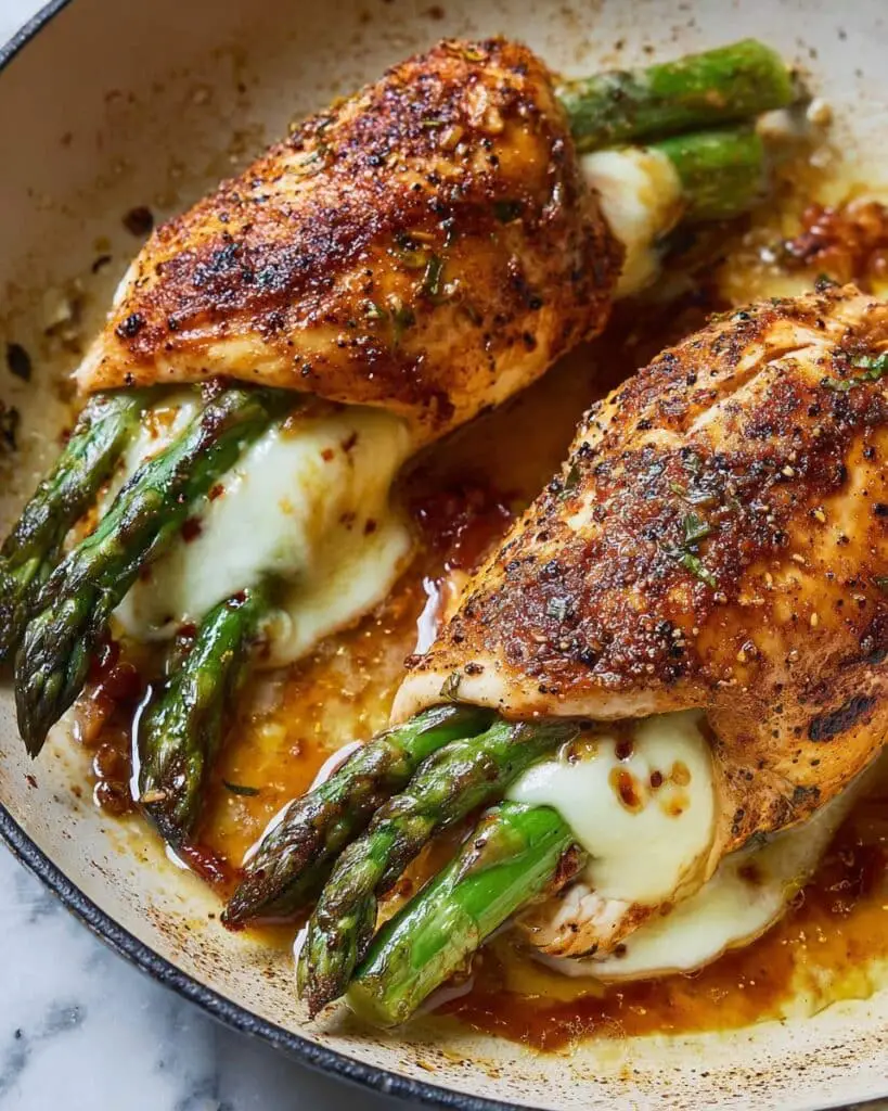 Asparagus-Stuffed Chicken Breast with Sun-Dried Tomatoes and Mozzarella Recipe