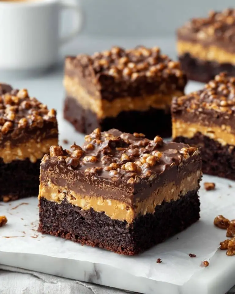 Chocolate & Peanut Butter Crispy Bars Recipe