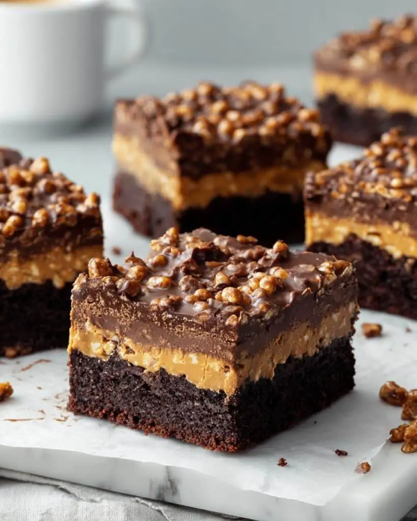 Chocolate & Peanut Butter Crispy Bars Recipe