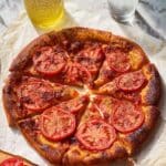 Bruschetta Pizza with Garlic Butter, Ripe Tomatoes, and Melted Mozzarella Recipe