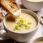 Roasted Garlic Cheddar Cauliflower Soup Recipe