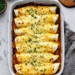 Easy Enchiladas with Ground Beef and Salsa Con Queso Recipe