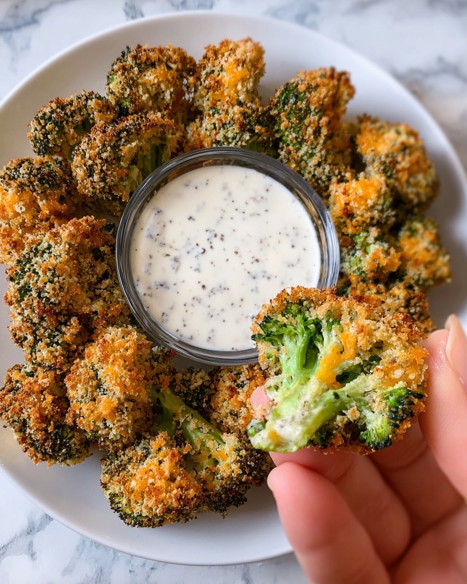 Crispy Baked Cheesy Broccoli Bites Recipe