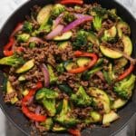 Mongolian Ground Beef and Vegetables Recipe