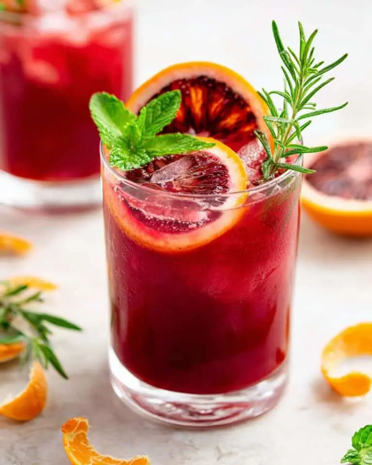 Sparkling Blood Orange Mocktail with Turmeric Recipe