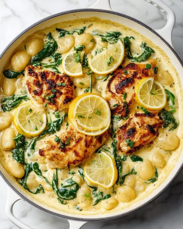 Lemon Chicken Gnocchi with Spinach and Parmesan Recipe