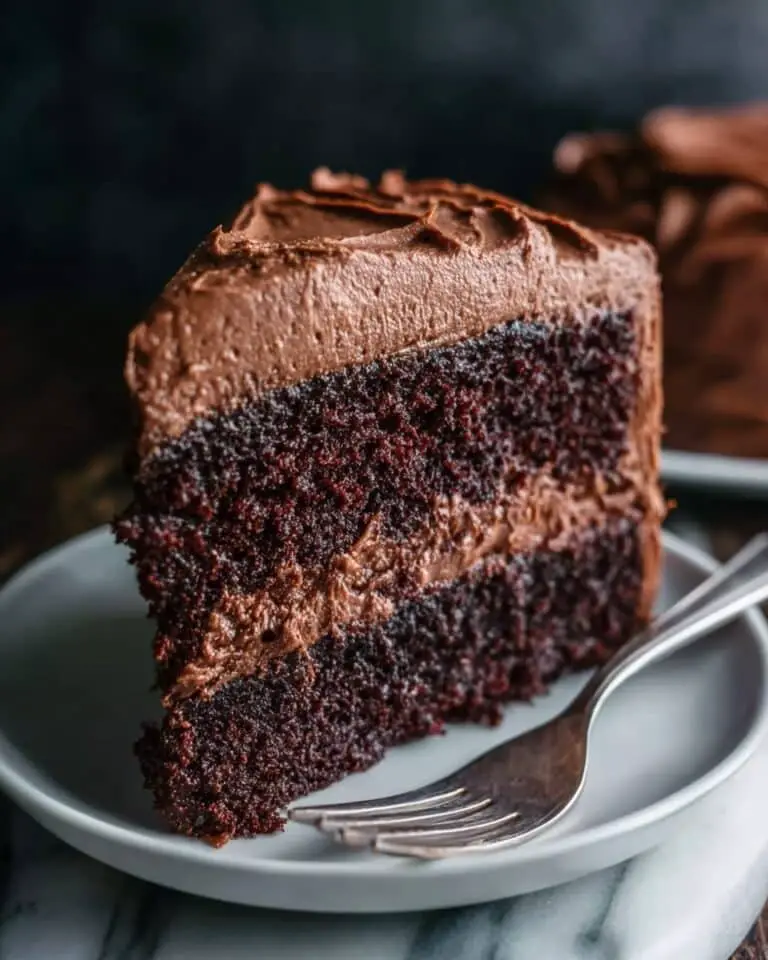 Decadent Homemade Chocolate Cake with Rich Frosting Recipe
