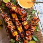 Chipotle Pineapple Bang Bang Chicken Skewers Recipe