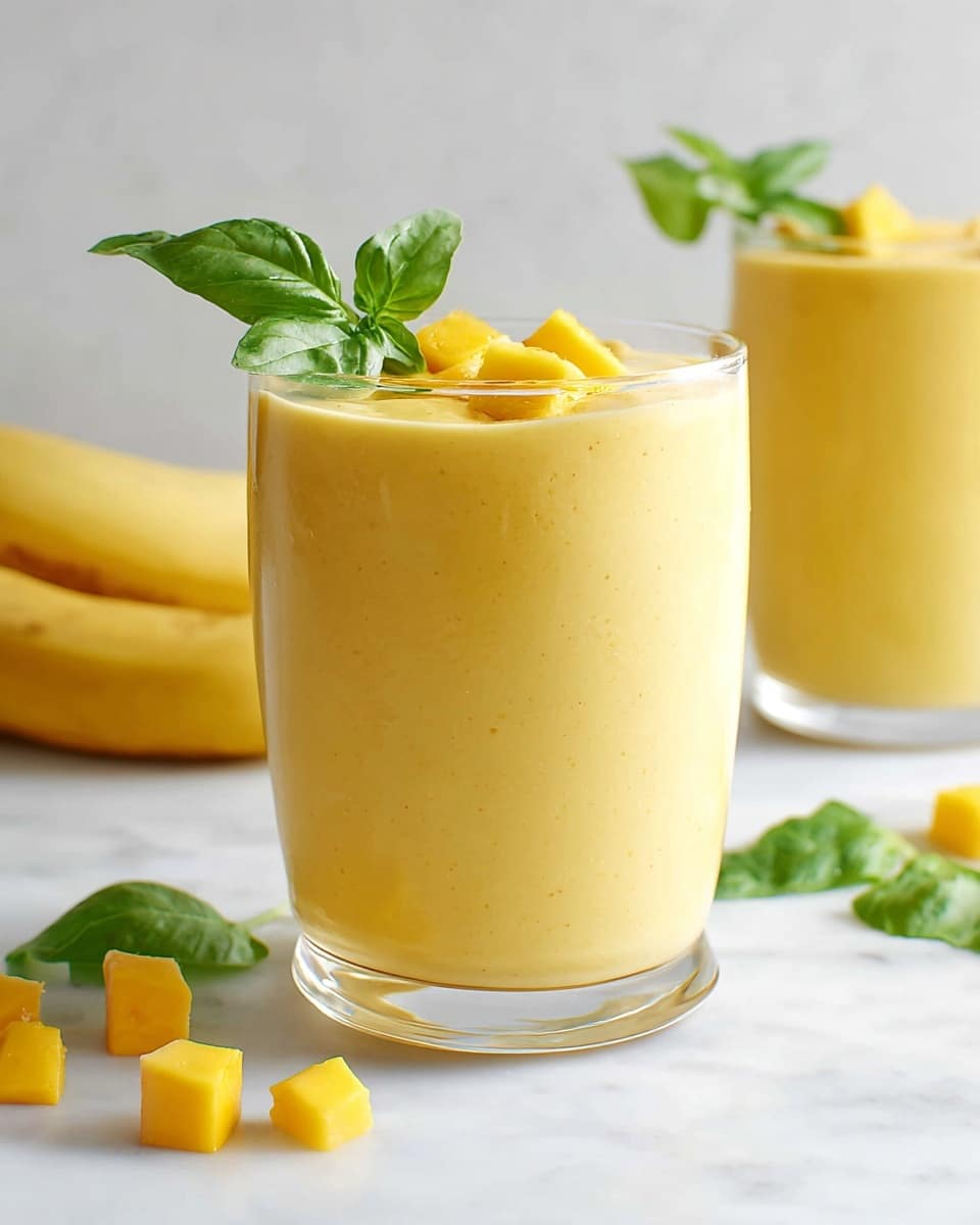 Creamy Mango Smoothie with Lime and Mint Recipe
