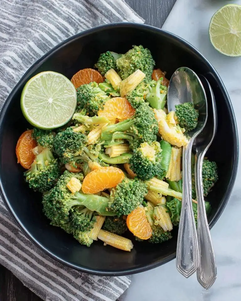 Vegan Brussels Sprouts Salad with Broccoli and Tahini Dressing Recipe