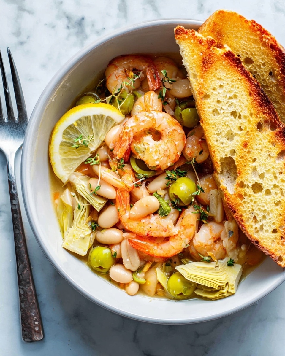 Lemony Shrimp and White Bean Stew Recipe