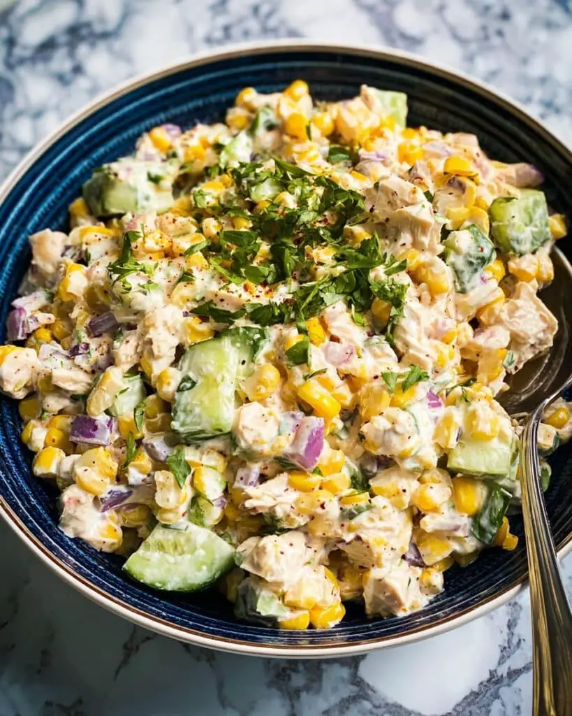 Creamy Chicken Corn Salad Recipe