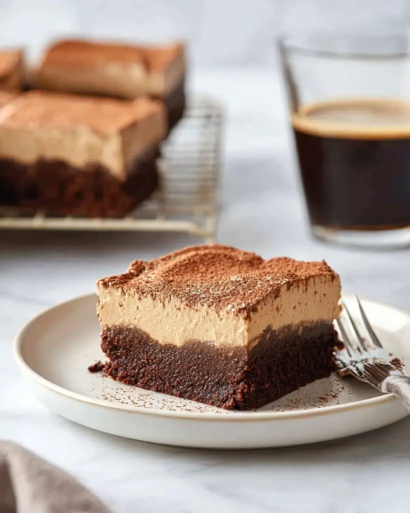 Mocha Brownies with Cafe Latte Frosting Recipe