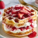 Strawberry Cheesecake Stuffed Waffles Recipe