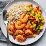 Sautéed Shrimp with Mango Salsa & Coconut Cauliflower Rice Recipe