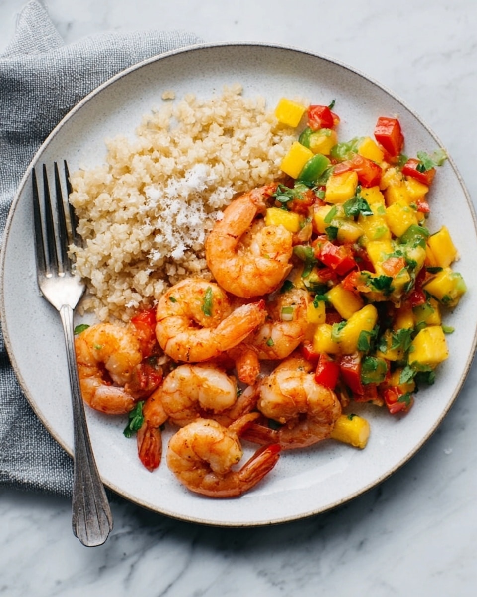 Sautéed Shrimp with Mango Salsa & Coconut Cauliflower Rice Recipe