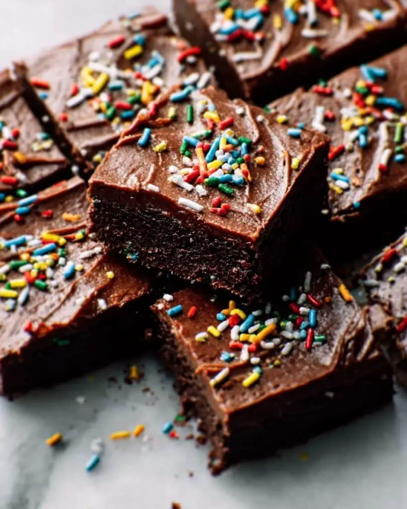 Lunch Lady Brownies with Classic Chocolate Frosting Recipe