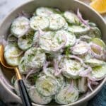 Creamy Cucumber Salad with Greek Yogurt Dressing Recipe