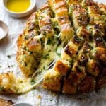 Cheesy Roasted Garlic Pull Apart Bread Recipe