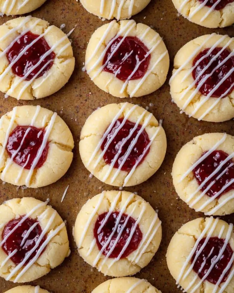 Raspberry Almond Thumbprint Cookies Recipe