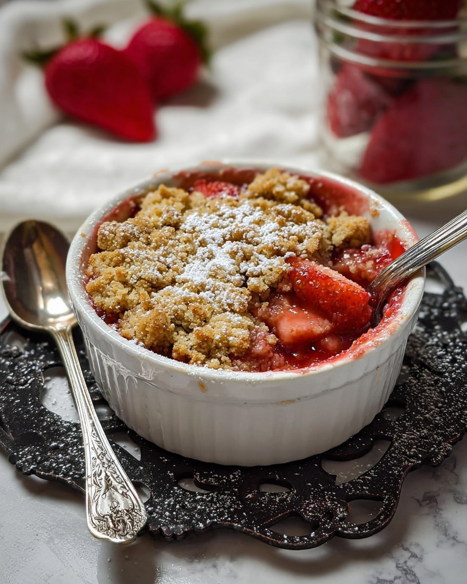 Single Serve Strawberry Crisp Crumble Recipe