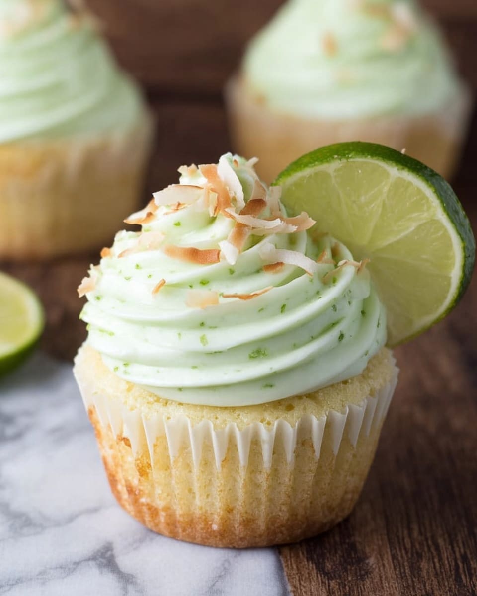 Coconut Cupcakes with Lime Buttercream Frosting Recipe