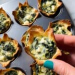 Spinach and Artichoke Wonton Cups Recipe