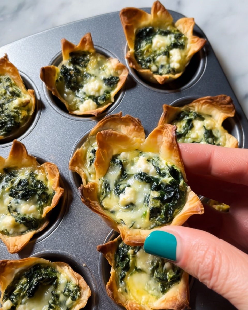 Spinach and Artichoke Wonton Cups Recipe