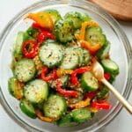 TikTok Viral Cucumber and Bell Pepper Salad Recipe