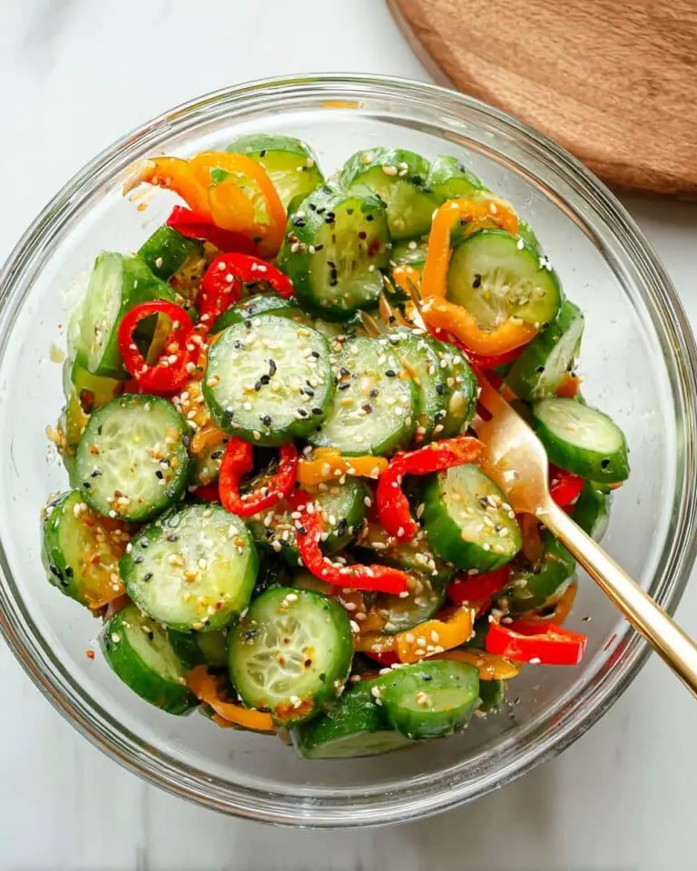 TikTok Viral Cucumber and Bell Pepper Salad Recipe