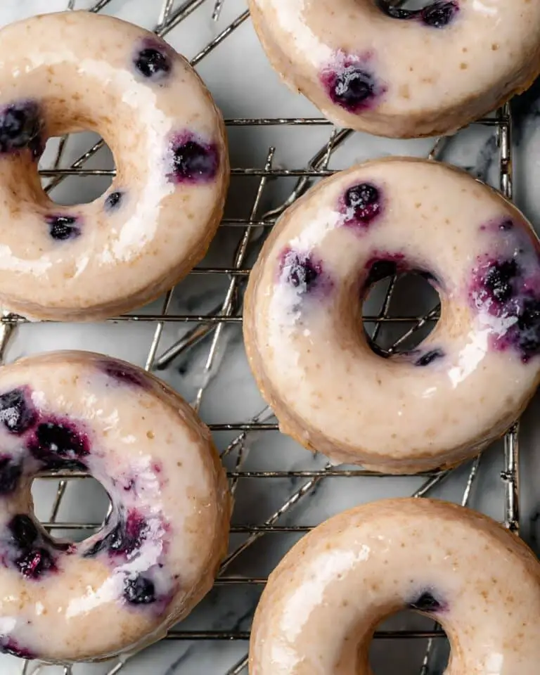 Baked Blueberry Donuts with Glaze Recipe