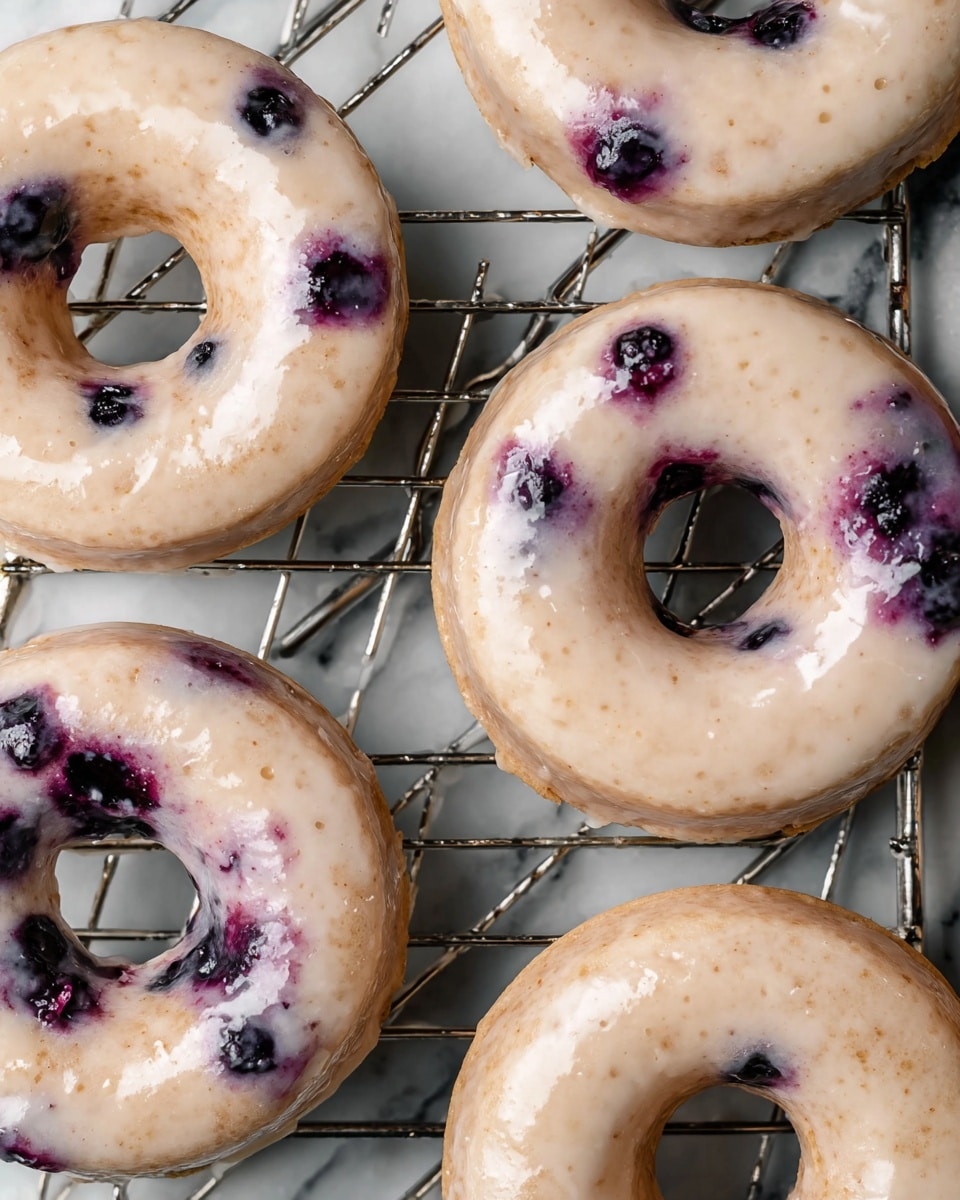 Baked Blueberry Donuts with Glaze Recipe
