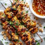 Easy Grilled Asian Chicken Skewers with Honey Garlic Sauce Recipe