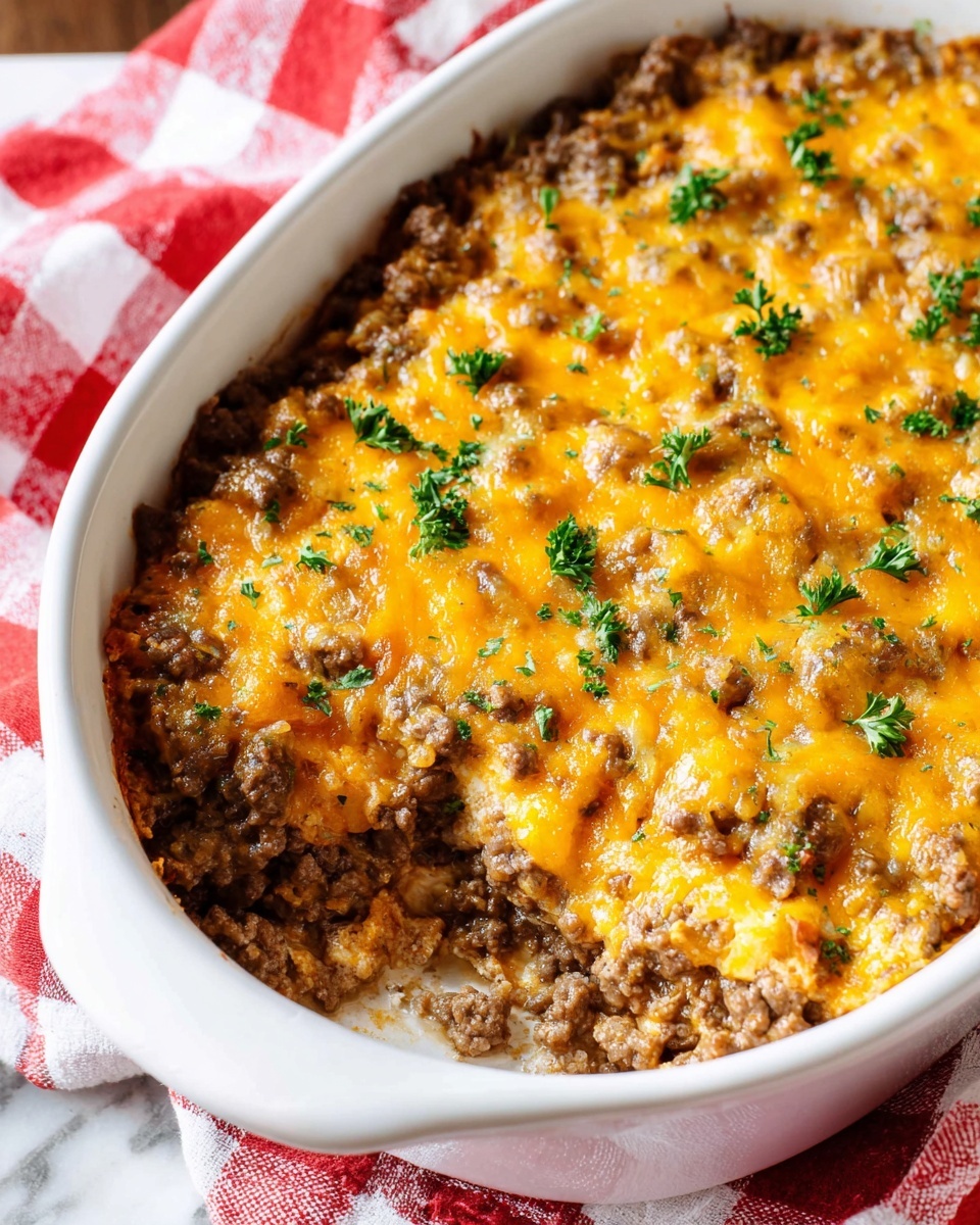 Cheesy Keto Ground Beef Casserole Recipe