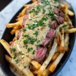 Grilled Steak Loaded Fries with Garlic Parmesan Sauce Recipe