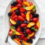 Summer Peach Fruit Salad with Honey-Lime Dressing Recipe