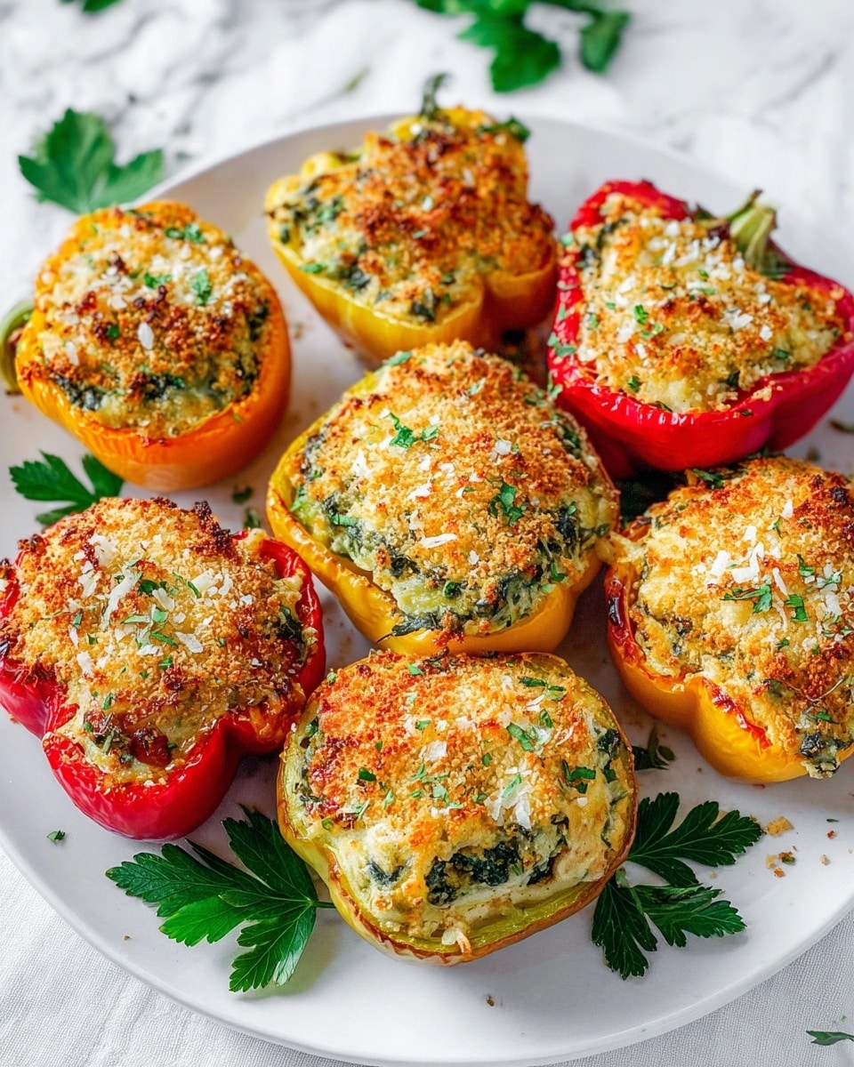Herby Ricotta Stuffed Peppers Recipe