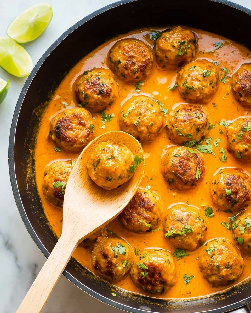 Curry Chicken Meatballs in Coconut Curry Sauce Recipe