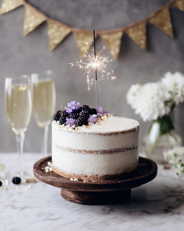 Graduation Cake with Sparkling Grape Buttercream and Raspberry Jam Recipe