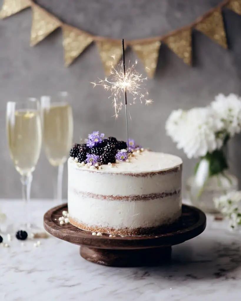 Graduation Cake with Sparkling Grape Buttercream and Raspberry Jam Recipe